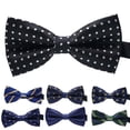 thumbnail image 2 of Men Colorful Pattern Formal Necktie Adult Male Business Meeting Wedding men necktie Wedding Polyester Yarn Bowtie, 2 of 8