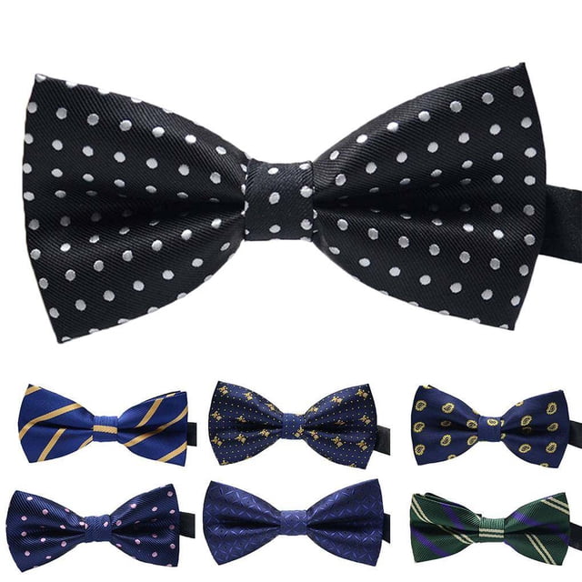 Men Colorful Pattern Formal Necktie Adult Men bowtie Male Business Meeting Wedding Polyester Yarn Bowtie