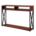 thumbnail image 1 of Convenience Concepts Tucson Deluxe Two-Tier Console Table in Cherry Wood Finish, 1 of 4