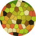 thumbnail image 1 of Ahgly Tapis Rond Lavable en Machine Intérieur Transitionnel Acajou Brun, 6 Pieds Rond, 1 of 7