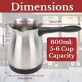 thumbnail image 3 of MesaSe Cafetière Viking Turque en Acier Inoxydable 600ml Machine à Café Arabe & Grec & Turque Cafetière Bouilloire 5 à 6 Tasses Capacité, 3 of 7