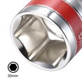 thumbnail image 4 of Unique Bargains 2 Pcs 1/2-Inch Drive by 30mm Shallow Socket w Red Band, Cr-V, 6-Point, Metric, 4 of 4