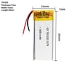 thumbnail image 2 of 3.7V 500mAh Li-Ion Battery 701535 Lithium Polymer Rechargeable Battery For Bluetooth Headset GPS Toy, 2 of 6