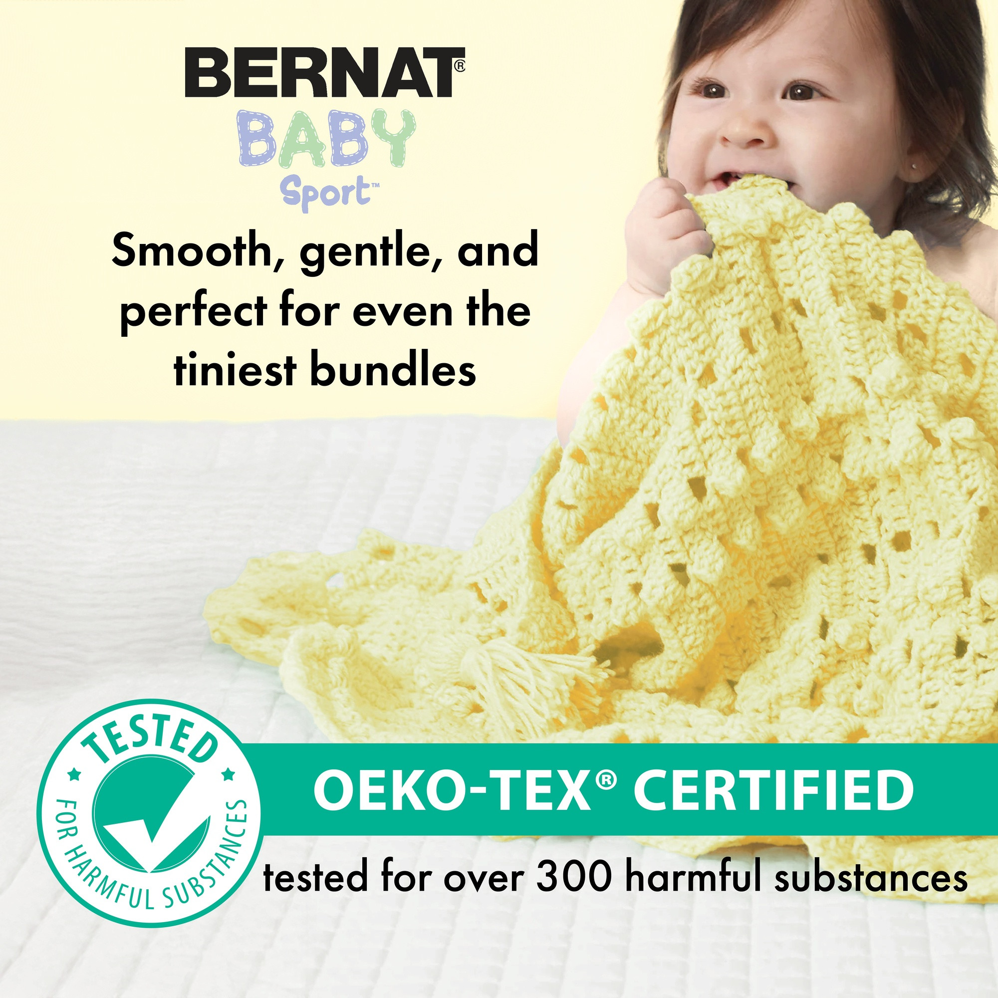 Bernat® Fil Baby Sport™, Acrylique #3 DK, 12,3oz/350g, 1256 Yards