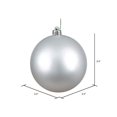 thumbnail image 5 of Vickerman N590607DMV Silver Matte UV Resistant Shatterproof Ball Ornament, 2.4 in. - 24 per Bag, 5 of 5