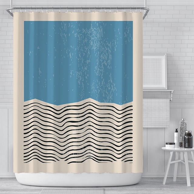 PANDACO Dewdrop Fabric Shower Curtain (72" x 72")