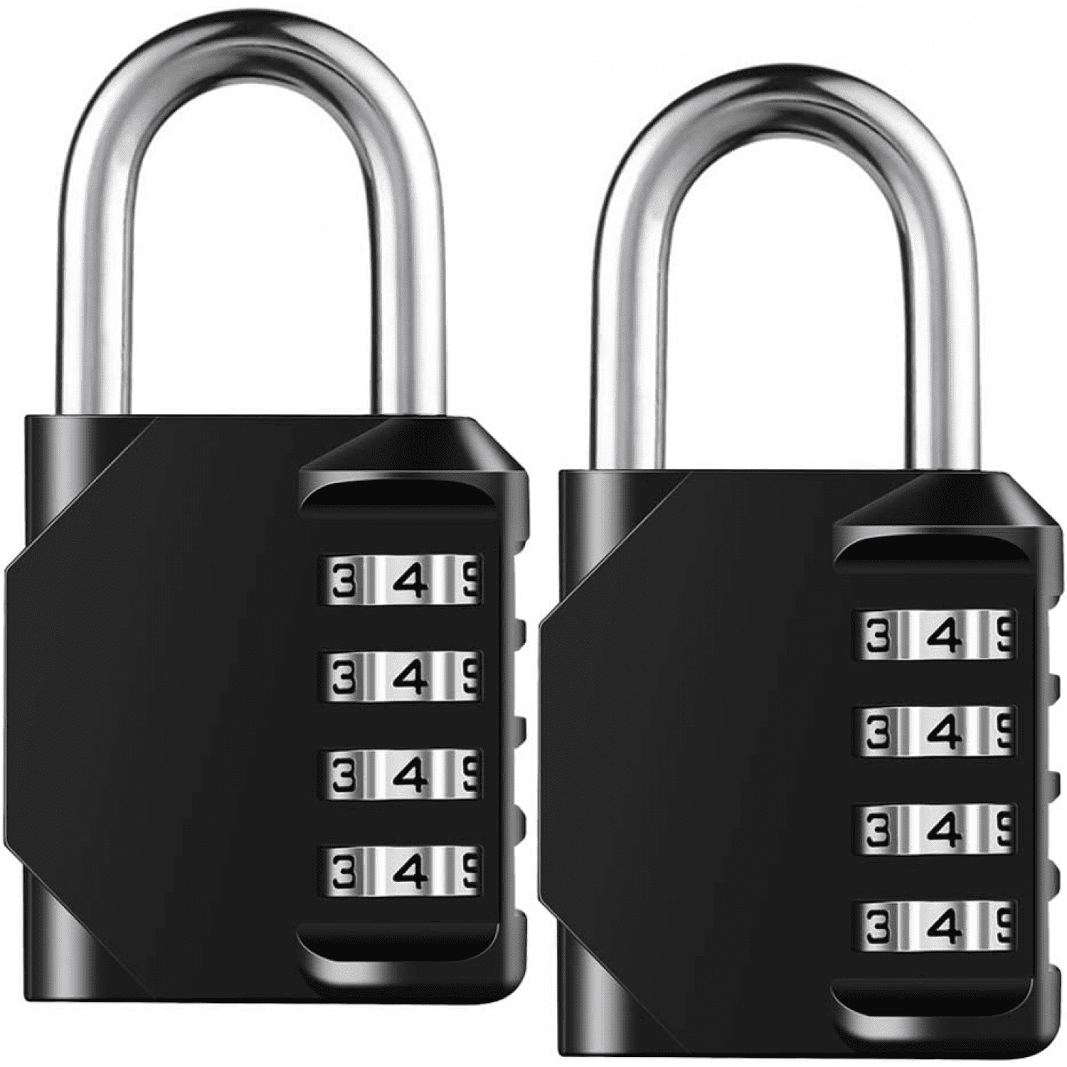2 - Pack Resettable 4 - Digit Combination Padlock - Waterproof Heavy - Duty Security, Ideal for School Gym Locker, Fence Gate, Toolbox, Employee Hasp & Outdoor Use, Multi - Purpose Code Lock Set