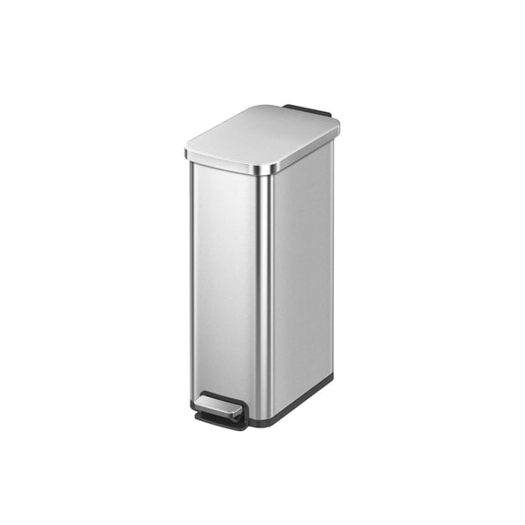 Better Homes & Gardens Slim Kitchen Trash Can, 30 Liter Stainless Steel Step Bin