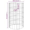 thumbnail image 4 of vidaXL Circular Gabion Raised Beds 3 pcs Galvanised Steel Ø30x50 cm, 4 of 4