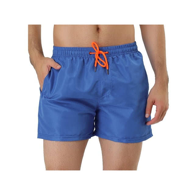 INSPIRE CHIC Men's Quick Dry Swim Trunks Lightweight Polyester Board Shorts with Mesh Lining 32 Royal Blue