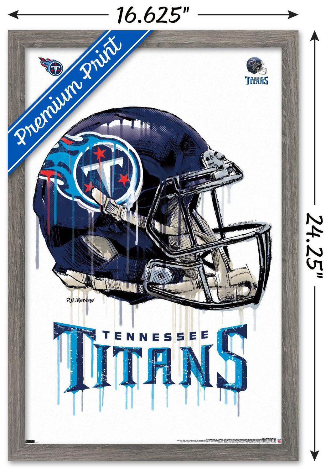 NFL Tennessee Titans - Drip Helmet 20 Wall Poster