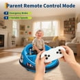 thumbnail image 4 of 12V Electric Bumper Car for Kids – 360° Spinning Ride-On Vehicle with Remote Control, LED Lights, Soft Soft Seat, Rechargeable Battery, Indoor/Outdoor Amusement Car, Gift – Blue, 4 of 8