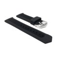 thumbnail image 2 of 26mm Silicone Watch Bands - Soft Rubber Replacement Watch Straps - Smooth and Ribbed - Waterproof - Stainless Steel Buckle - Many Colors, 2 of 8