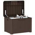 thumbnail image 2 of vidaXL Garden Storage Box Brown 125 L PP, 2 of 5