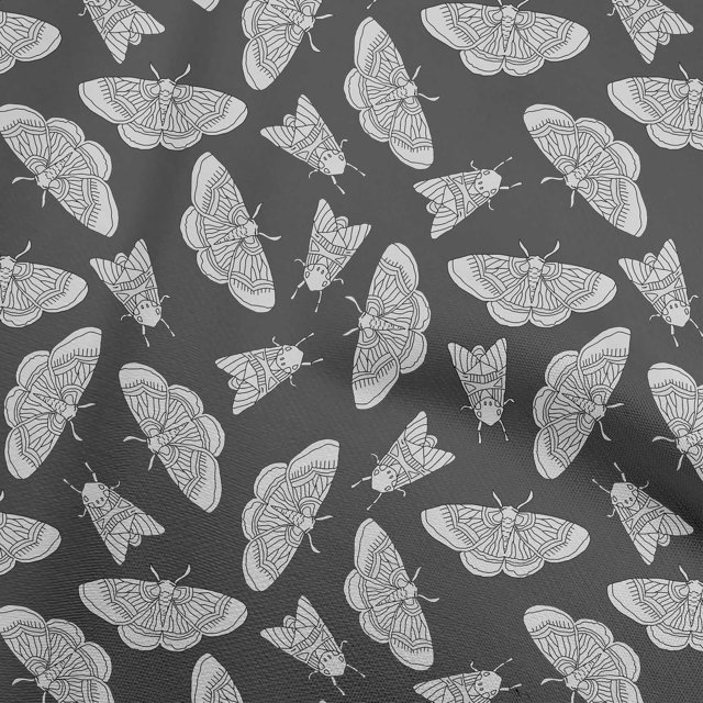 oneOone Cotton Poplin Twill Dark Grey Fabric Craft Projects Decor Fabric Printed By The Yard 56 Inch Wide-NN