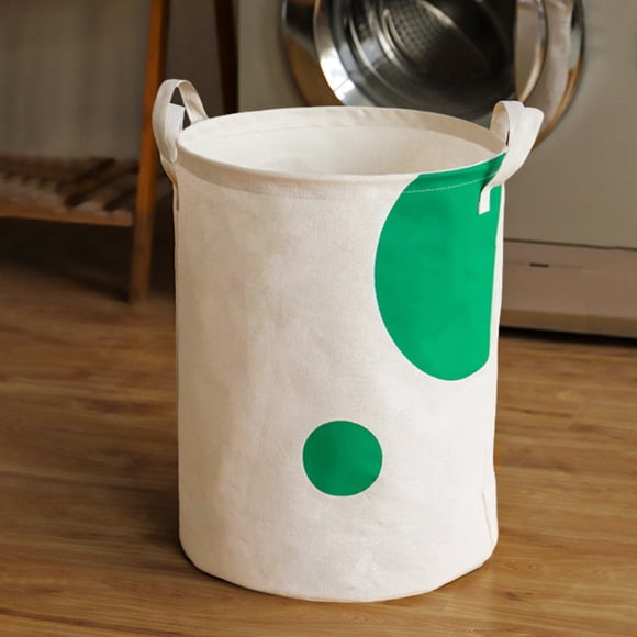 Dvkptbk Laundry Basket Large Capacity Cotton and Linen Cloth Dirty Clothes Basket Toys and Sundries Storage Bucket Multifunctional Foldable Thickened Storage Basket with Hand Strap