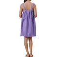 thumbnail image 3 of INSPIRE CHIC Women's Terry Wrap Bathrobe Spa Robe for Gym Pool Shower Bath Towel Robe Shower Dress S Grape Shake, 3 of 6