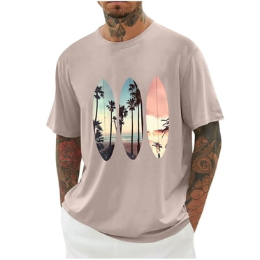 Weiqiqre Shirts for Men Graphic Tee Tops Vintage Letter Print Short Sleeve Crewneck Casual Summer T Shirts
