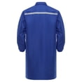 thumbnail image 4 of Jizyo Unisex Mens Womens Cotton Factory Work Jacket Mechanical Reflective Strips Workshop Lab Coat Royal Blue 3XL/大号, 4 of 7