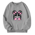 thumbnail image 3 of YOUSNH Chandails pour Enfants Filles Automne et Hiver Imprimé Lettre Col Rond Manches Longues Chandail Filles Chandails à Capuchon Gris 5-6 Ans, 3 of 6