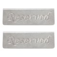 thumbnail image 1 of Reserved Table Sign, Simple Stainless Steel Reserved Sign Double Sided 2Pcs  for Hotels for Restaurants, 1 of 8