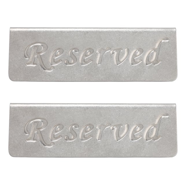 Reserved Table Sign, Simple Stainless Steel Reserved Sign Double Sided 2Pcs for Hotels for Restaurants