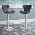 thumbnail image 2 of CorLiving Remi Modern Faux Leather Square Tufted Adjustable Swivel Bar Stools Set of 2, 2 of 7