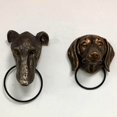 thumbnail image 2 of facefd Style Vintage Tête de Chien Heurtant Porte Portail Suspension Murale Statue Sculpture Teckel, 2 of 8