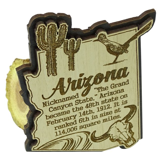 USA Arizona State Map Wooden Magnet Souvenir Fridge Magnet Gift
