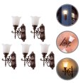thumbnail image 4 of WINSKYALL Mini Lampe Murale Bronze Acier Inoxydable ABS Lumière Jaune Chaud 5 Pcs, 4 of 9