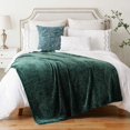 thumbnail image 4 of Battilo Dark Green Christmas Throw Blanket Chenille Knit Throws for Couch Bed, Super Soft Decorative Farmhouse Cozy Sofa Blanket in Home (Dark Creen, 51"x 67"), 4 of 6