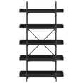 thumbnail image 3 of vidaXL Bookcase 5-Tier Black 39.4"x13"x71.1" Engineered Wood, 3 of 6