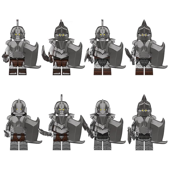 8pcs/set The Lord Of The Rings Building Blocks Action Figures Assemble Toys Minifigures Birthday Gift Decor Ornament
