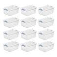 thumbnail image 1 of Sterilite Contenant de Rangement en Plastique de 15 Qt avec Couvercle à Loquet, (Lot de 12), 1 of 12
