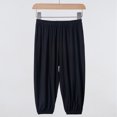 thumbnail image 4 of PMVFHDE Girls Pants Kids' Loose Solid Color Jogging Slacks 3 12 Years Old Black,4-5 Years, 4 of 4