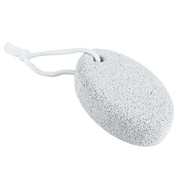CHUANK Exfoliating Foot Grinding Stone Oval Natural Rubbing Stone Pumice Stone with Rope Household Foot Rubbing Stone