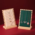 thumbnail image 2 of fastboy Wood Made Necklace Display Stand Showcase Jewelry Collection Display Stand Necklace Bamboo Display Stand Multiple Slots White 1Set, 2 of 6
