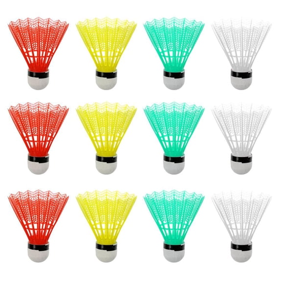 12 Pieces Badminton Shuttlecocks Birdies Set - Outdoor Indoor Training Badminton Ball 12Pcs
