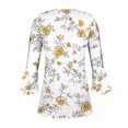 thumbnail image 4 of Blouses pour Femmes, T-shirt Imprimé Mode Manches 3/4 Blouse Col en V Hauts Décontractés, 4 of 5