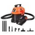 thumbnail image 1 of Armor All AA255W 2.5 Gallon Wet/Dry Vac 2.0 Peak HP Shop Vacuum with Nozzles &amp; Brush, 2.5-Gallon, Orange/Black, 1 of 6
