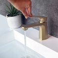 thumbnail image 1 of Stylish Single-Handle Brushed Gold Bathroom Faucet Height 5⅞" B-111G, 1 of 12