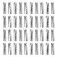 thumbnail image 1 of Unique Bargains 40Pack 5x20mm Metal Shoelace Tips Open Mouth Shoelace Repair Cords End Tips Silver, 1 of 6