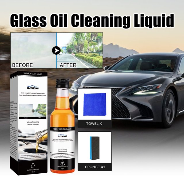 TIMIFIS Household Tools Glass Oil Film Remover,Degreasing Film Cleaning Agent For Car Front Windshield Oil Film Remover For Car Window Cleaning Agent For Both Home And Car Use 150ml -