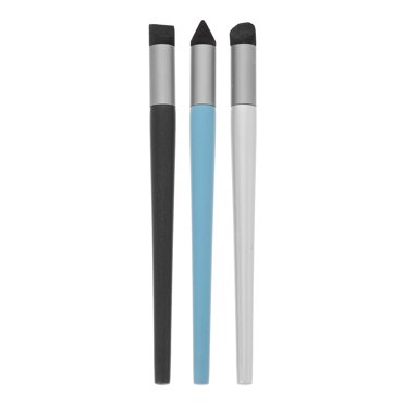 3PCS Blending Sponge Pens Oil Pastels Rubbing Sponge Tools Artists Pens Blending Smudging Brushes for Drawing and Sketching (Bevel Head, Round Head, Double Bevel Head)