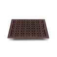 thumbnail image 3 of Registre d'Aération de Plancher en Fonte 10′′ x 14′′ – Conception Robuste de Style Tudor Mushroom, Couvercle d'Aération Artisanal Antirouille avec Amortisseur Ajustable – Revêtement en Poudre Repeintable pour Planchers et Murs, 3 of 9