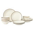 thumbnail image 1 of Thyme & Table Everest Collection 12-Piece Stoneware Dinnerware Set, White, 1 of 7