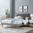 thumbnail image 2 of Modway Willow Queen Wood Platform Bed With Splayed Legs in Gray Charcoal, 2 of 11