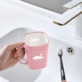 thumbnail image 4 of Bathroom Mouthwash Cup Cute Couple Toothbrush Cup Rain Pattern Handle Plastic Toothbrush Cup, 4 of 6