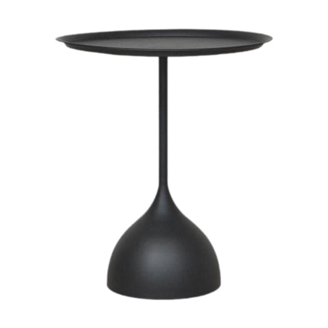 simhoa Small End Table Coffee Drink Table for NightStand Patio Home Office Black Tall Shape