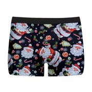 FhsagQ Underwear Mens Underwear Boxers Briefs Pack Xs Male Christmas Day Printed Underwearny Fitting Mid Waist Briefs Men's Underwear Cotton Stretch Briefs Super Fit Black M